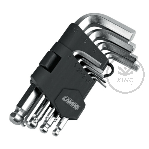 Set 9 male hex wrenches