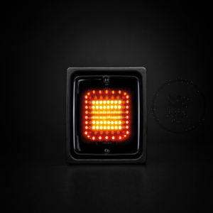 IZE LED DARK KNIGHT Luce posteriore/freno/indicatore direzione LED con lente nera - STRANDS