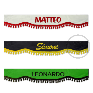 Sun Visor for Tractor with embroidered TEXT - 120 Cm