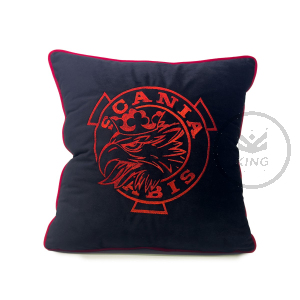 SELENE Velvet Pillow with Embroidered Logo - Personalized
