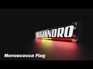 MONOSCOCCA FLAG - Personalisierte Leuchttafel mit dreifarbiger Flagge