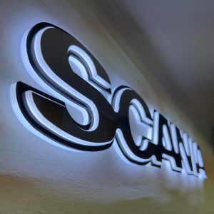 3D Scania S/R NG Stahlschild mit Hintergrundbeleuchtung - LED WEISS / ORANGE