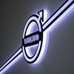 3D Volvo FH5 backlit logo - LED WHITE / ORANGE