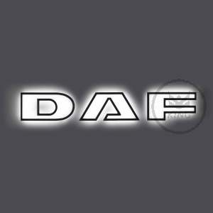 DAF XF, XG, XG+ Weiß hinterleuchteter 3D-Schriftzug - LED WEISS / ORANGE