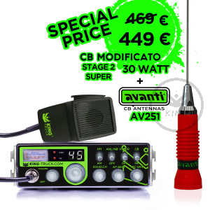 KIT Radio CB + Antenne - Alan QUARANTOTTO 48 SUPER 30 Watt & Avanti 251