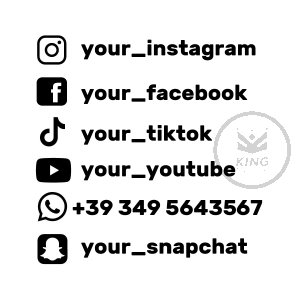 SOCIAL MEDIA - Adesivo personalizzato con logo