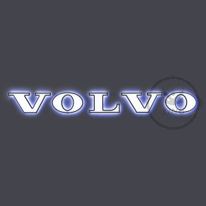 Lettrage VOLVO 3D rétro-éclairé blanc XXL - LED BLANC / ORANGE