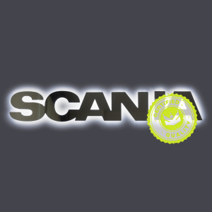 Scritta Scania S/R NG Acciaio Inox retroilluminato - LED BIANCO