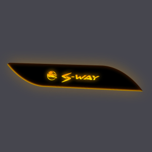 Logo S-WAY retroilluminato per carena laterale - LED ARANCIO