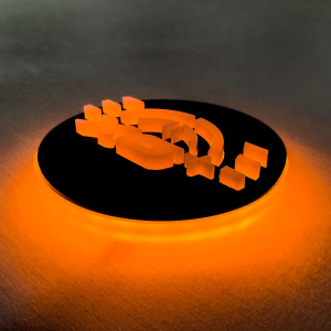 DAF XG+ Coppia Logo 3D Retroilluminato - LED ARANCIO