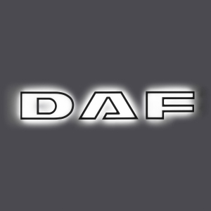 Scritta 3D DAF XF, XG, XG+ White retroilluminata - LED BIANCO / ARANCIO