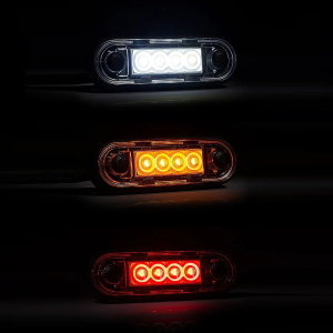 Fristom 4-LED-Rücklicht für flachen oder röhrenförmigen Sockel - ROT